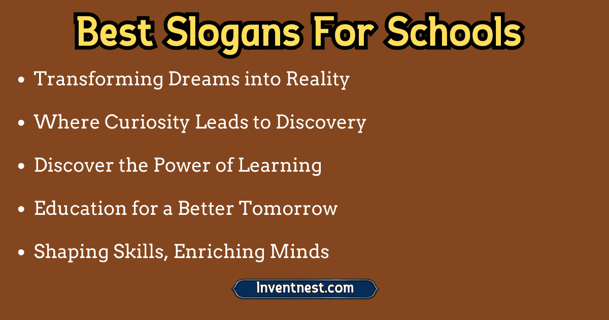 Best Slogans For Schools