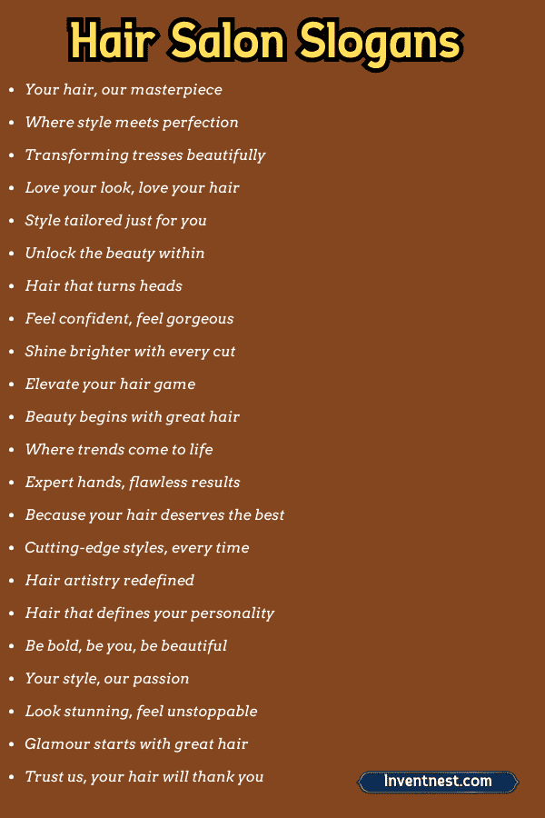 Hair Salon Slogans