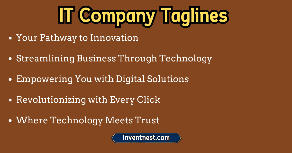 It Company Taglines