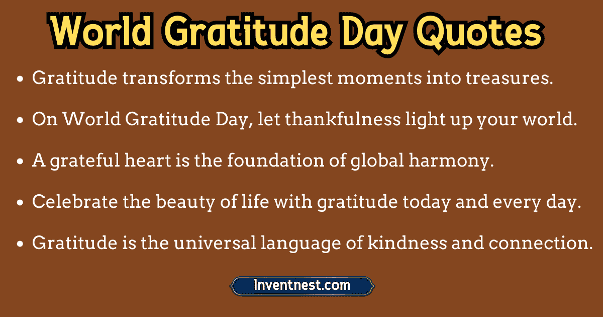 World Gratitude Day Quotes