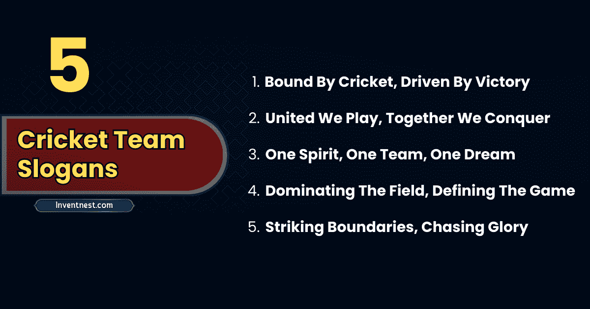 Cricket Team Slogans