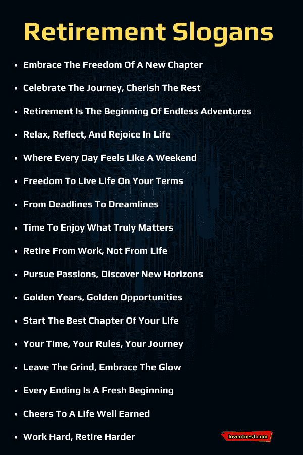 Retirement Slogans