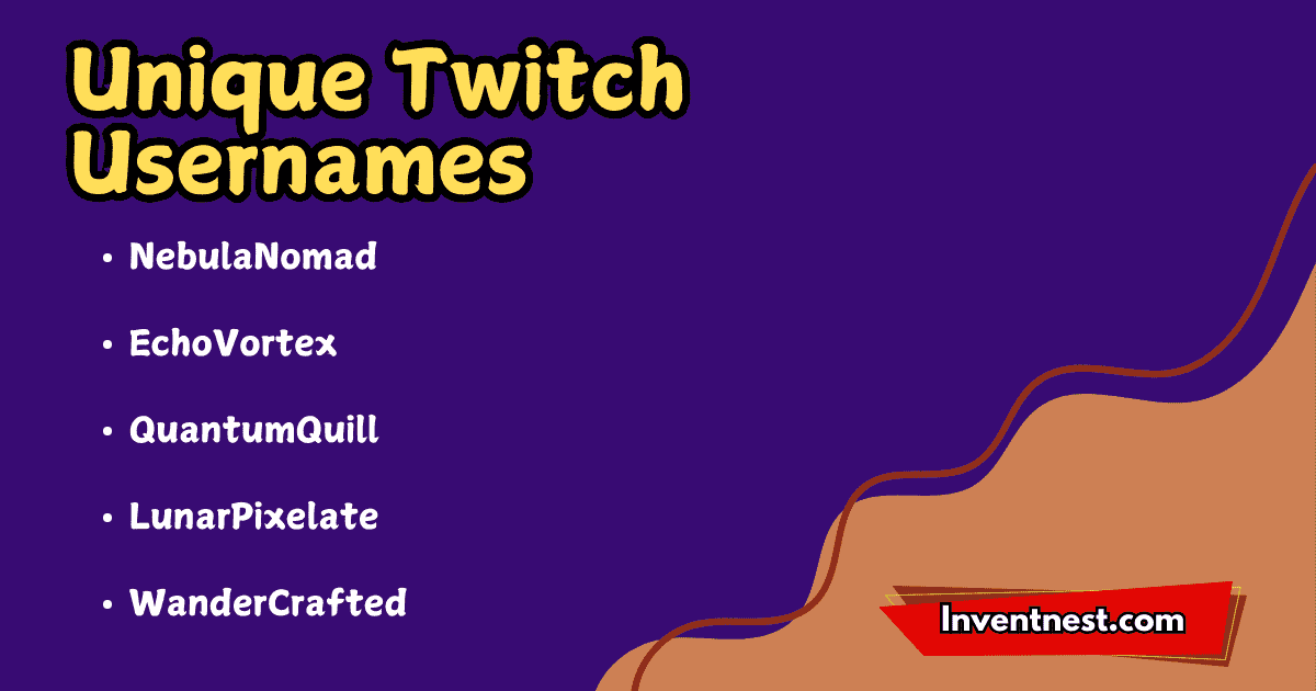 Unique Twitch Usernames