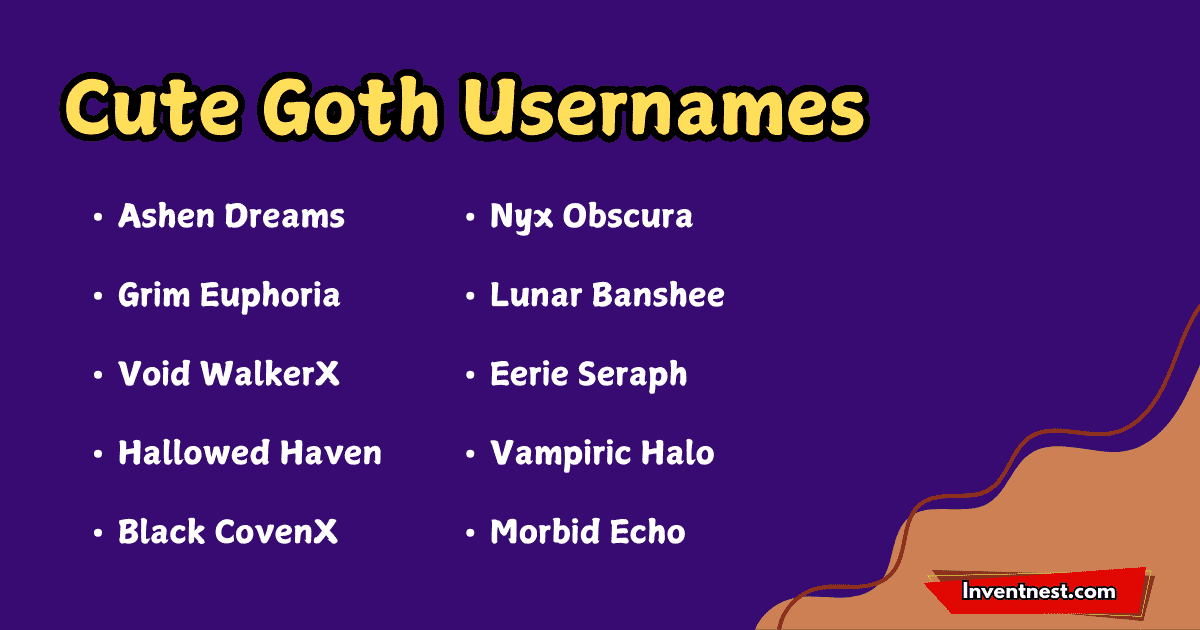 Cute Goth Usernames