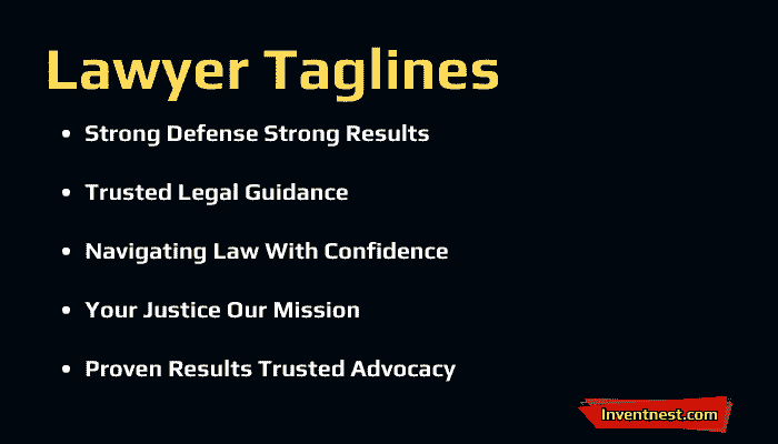 Lawyer Taglines