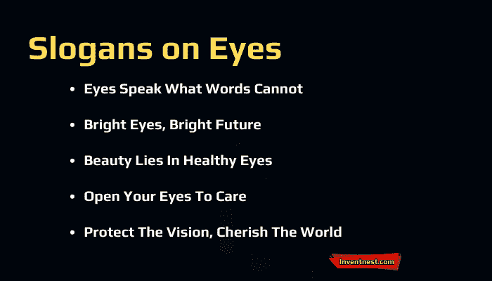 Slogans on Eyes