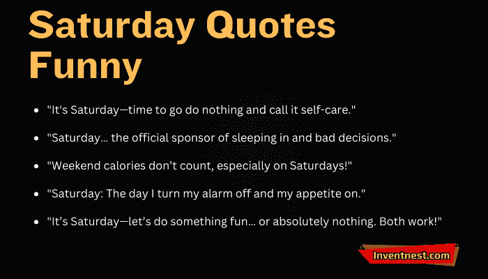 Saturday Quotes Funny