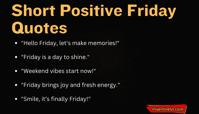 Short Positive Friday Quotes